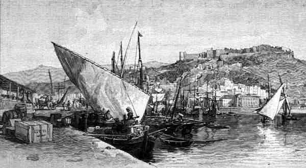 The Harbour, Malaga, İspanya, Cassell and Co. Ltd. tarafından yayınlanan 