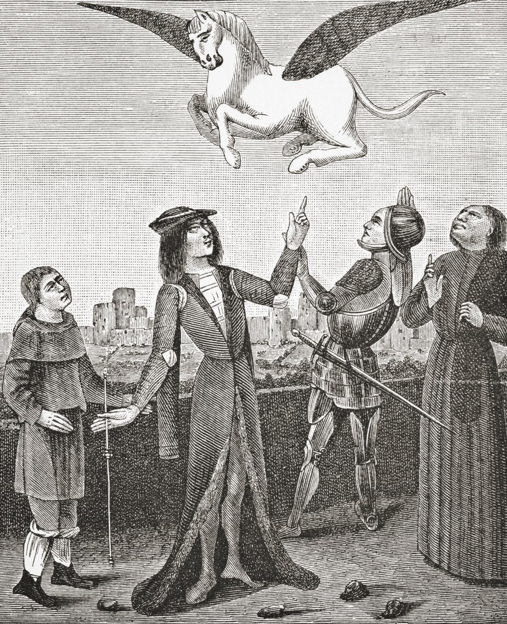 At Pegasus, 1878 by English School