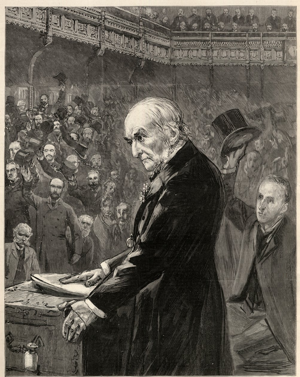 Avam Kamarası, 13 Şubat 1893: Liberal Başbakan William Ewart Gladstone, İkinci Ev Kuralı Yasasını sunar. by English School
