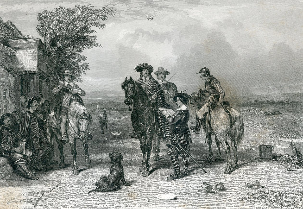 Kral, İskoçlara Yolculuğunda, Frederick tarafından oyulmuş. T. Heath, 1844 by English School