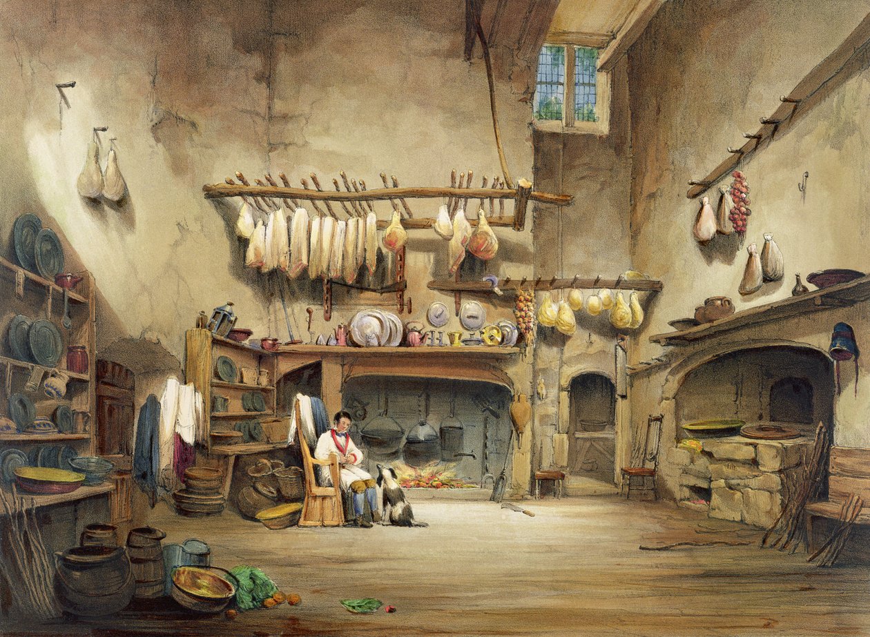 Mutfak, Cotehele evi, 1830-40 dolayları by English School