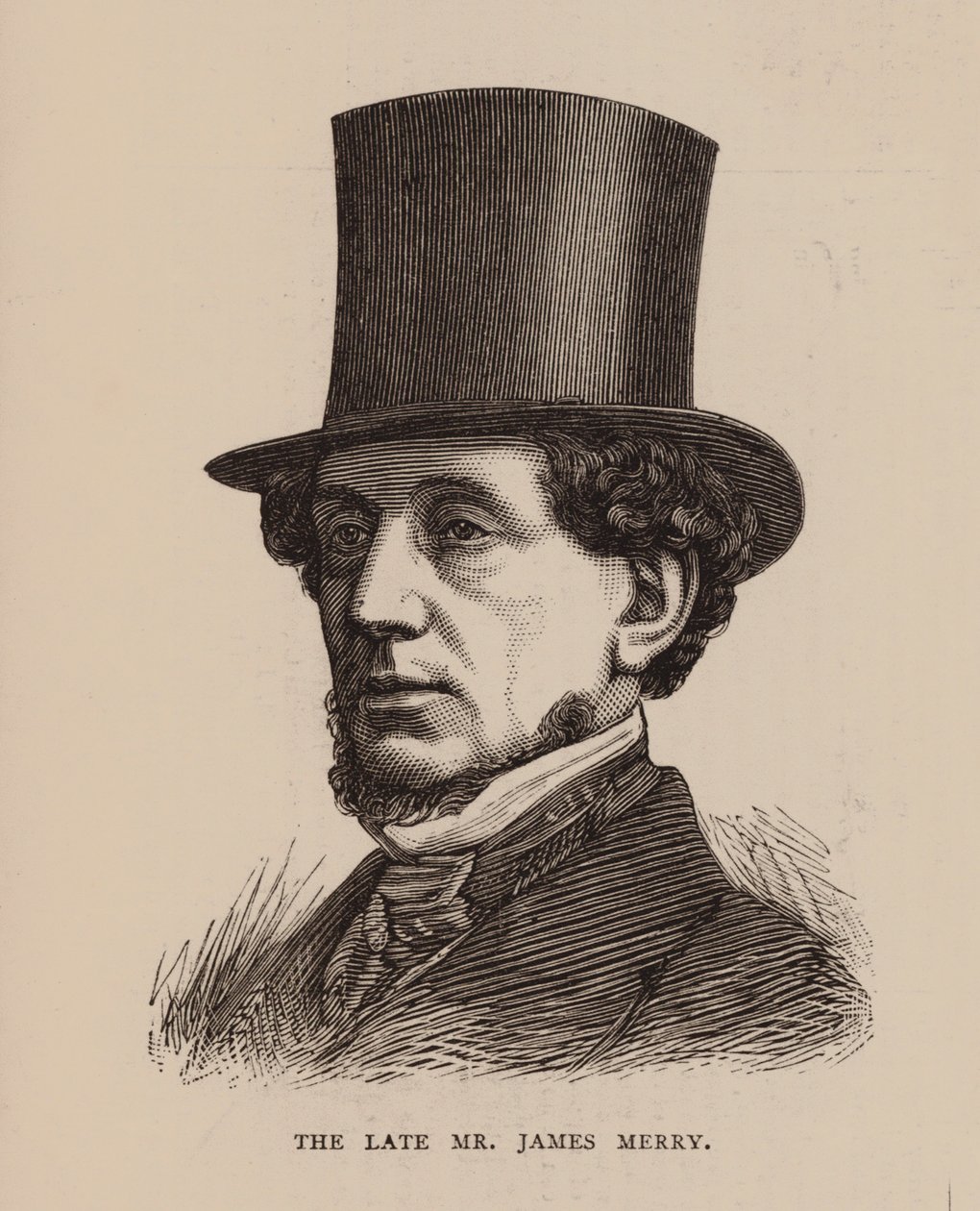 Merhum Bay James Merry (gravür) by English School