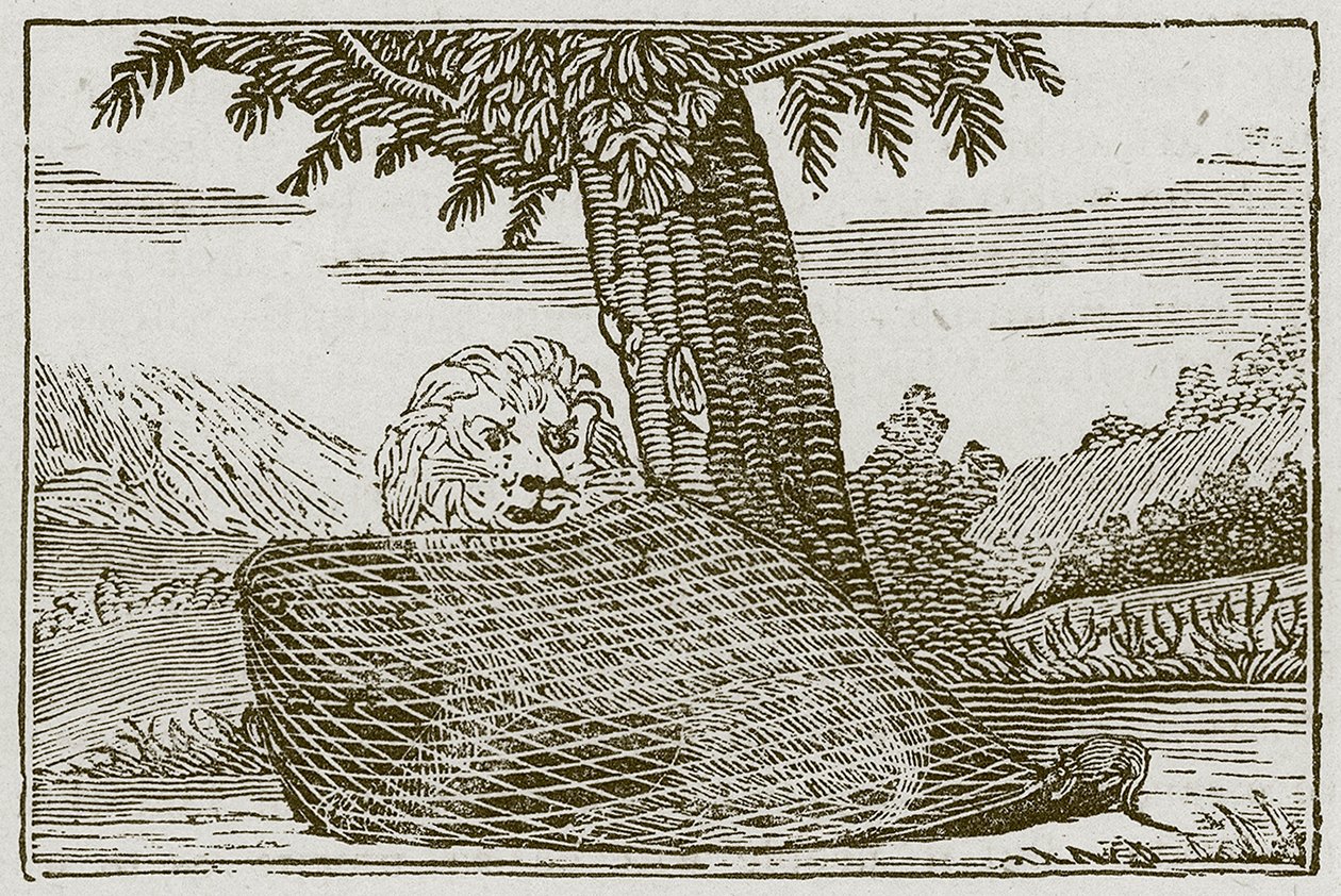 Aslan ve Fare (gravür) by English School