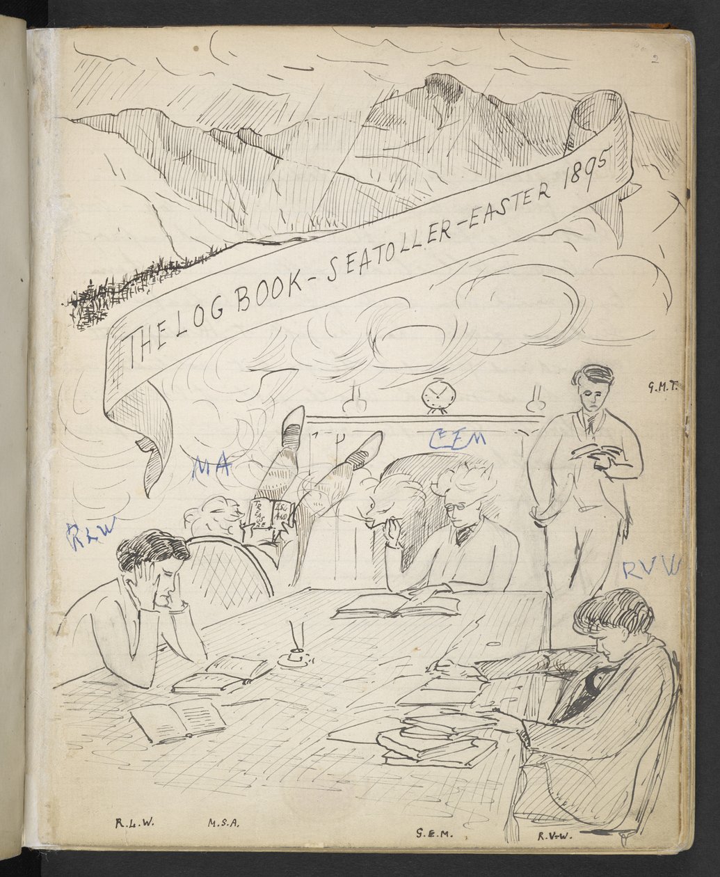 Seyir Defteri, Seatoller, Paskalya 1895 (kağıt üzerinde kalem ve mürekkep) by English School
