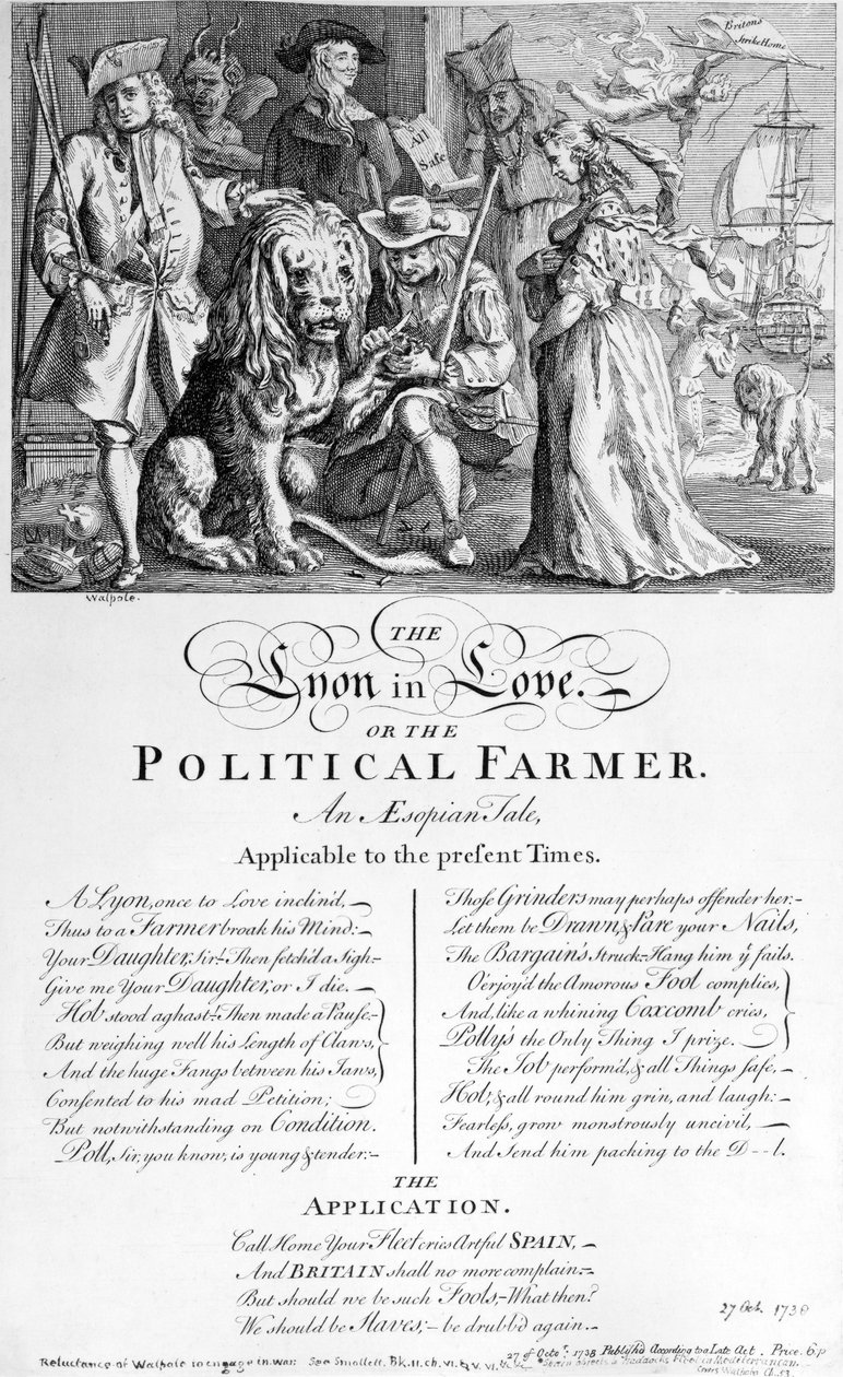 Aşık Lyon veya Politik Bir Çiftçi, 1738 by English School