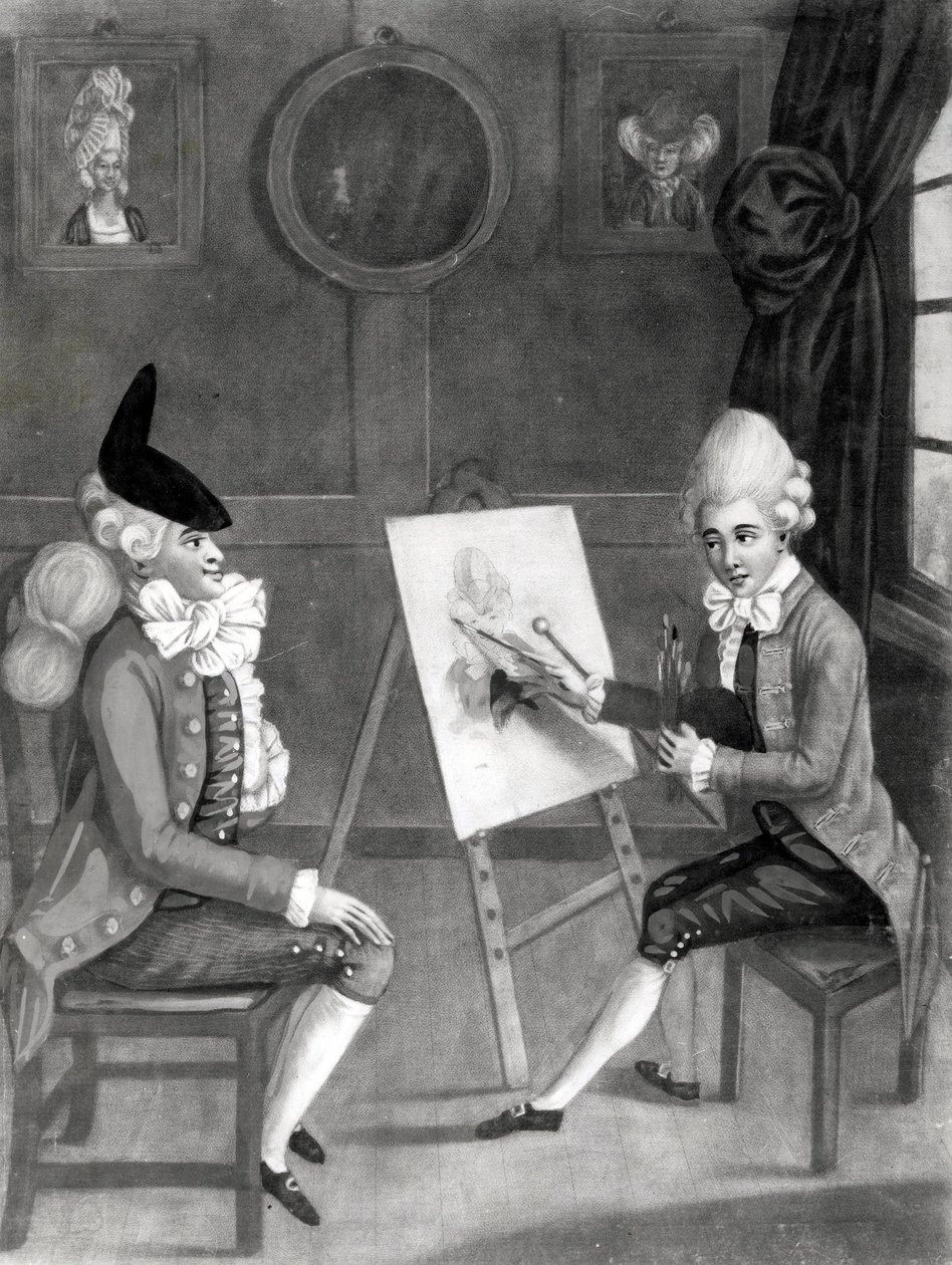 Makarna Ressamı veya Resmine Uygun Billy Dimple, Bowles ve Carver tarafından yayınlandı, 1772 (mezzotint) by English School