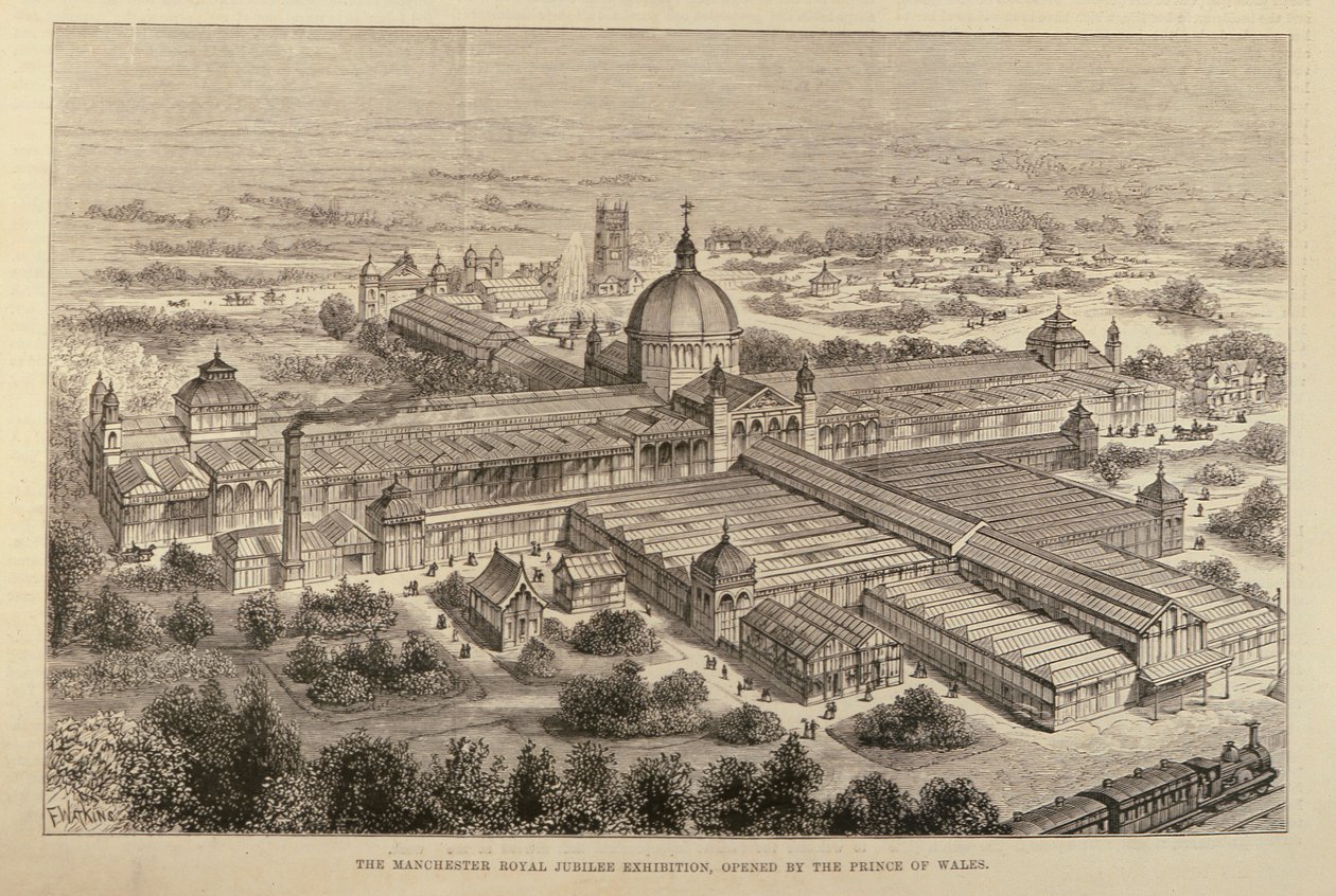 Galler Prensi Tarafından Açılan Manchester Royal Jubilee Sergisi, The Illustrated London News, 7 Mayıs 1887 by English School