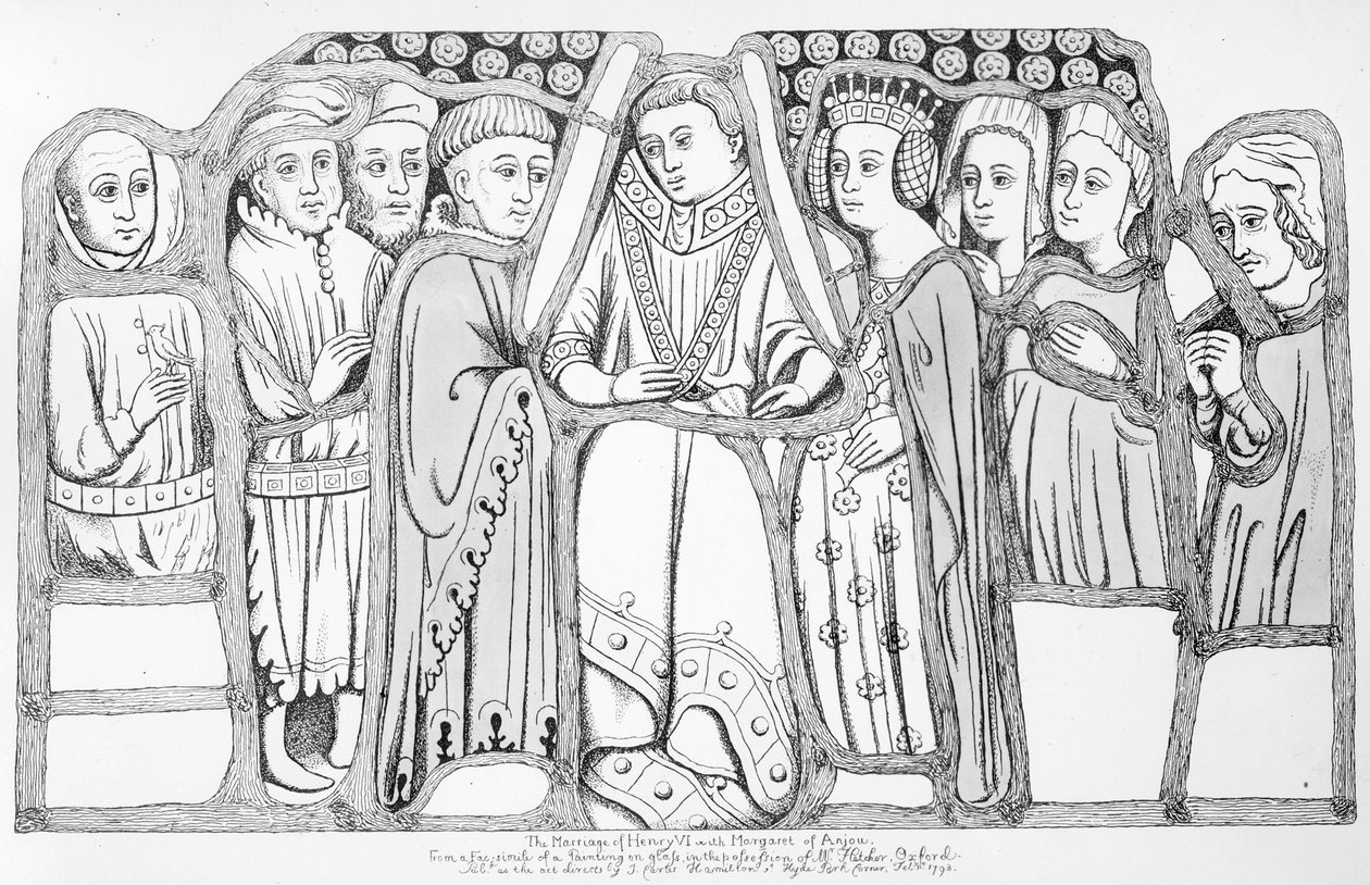 The Marriage of Henry VI and Margaret of Anjou, pub. by J. Carter Hamilton, 1793  by English School
