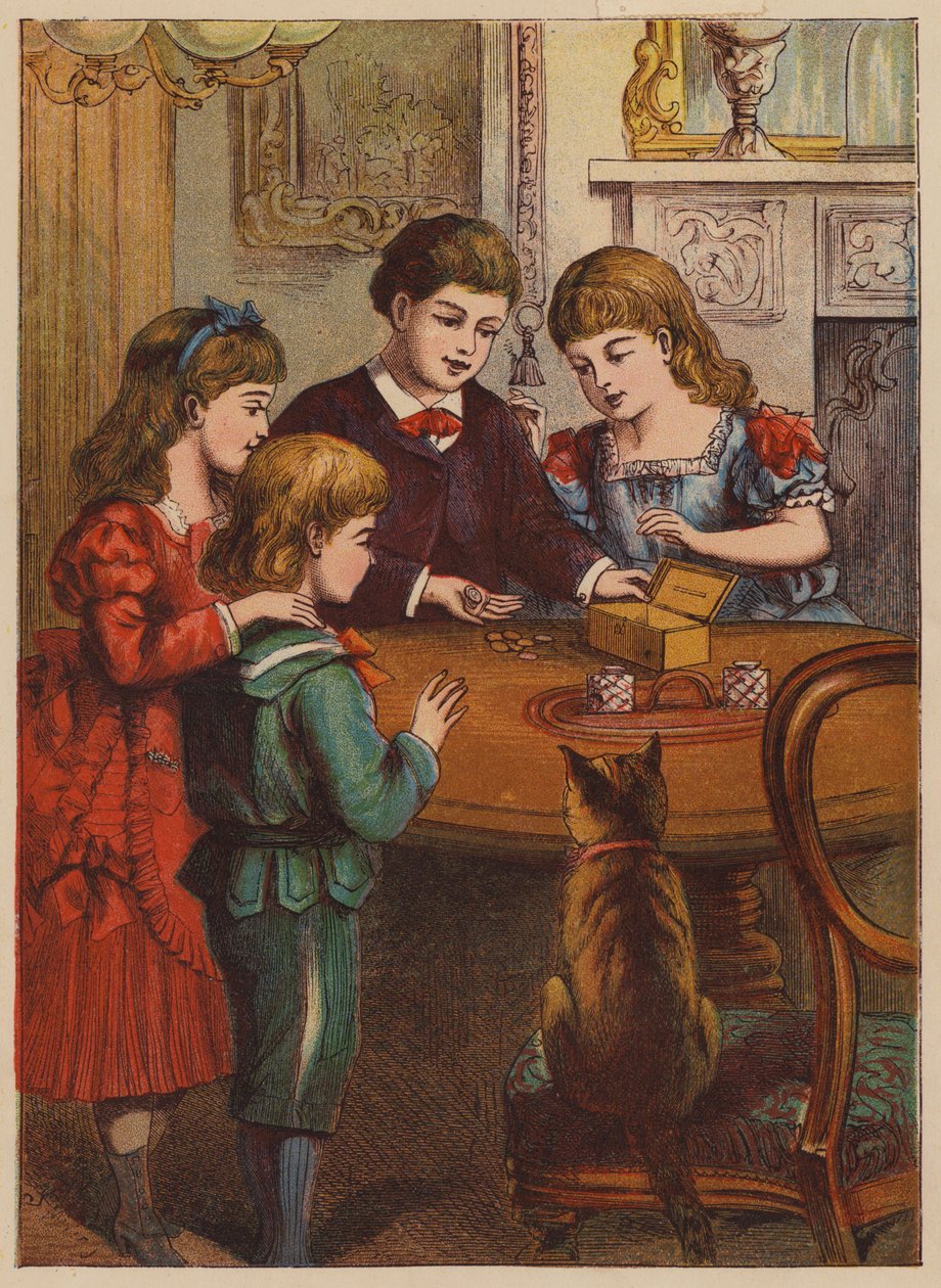 Para Kutusu (renkli taş baskı) by English School