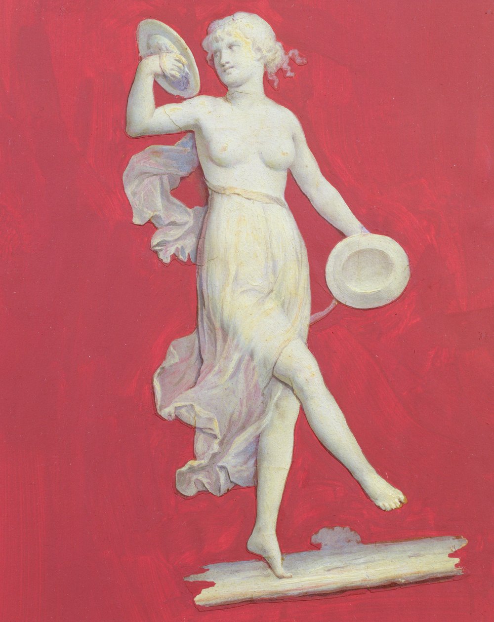 Muse of Music, 1800 dolayları (kağıt üzerinde yağlı boya) by English School