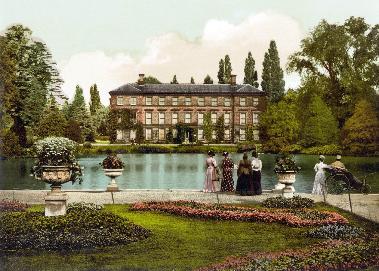 Müze, Kew Bahçeleri (el ile renklendirilmiş fotoğraf) by English School
