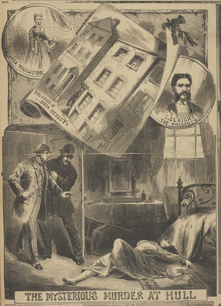 'Hull'daki Gizemli Cinayet', Resimli Polis Haberleri by English School