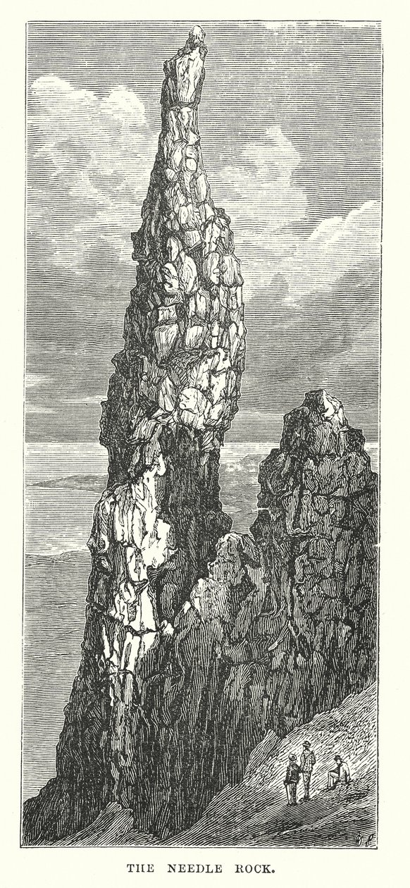 The Needle Rock (gravür) by English School