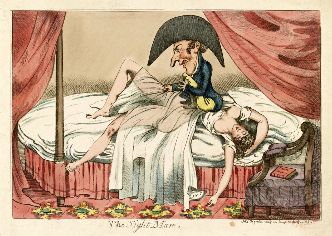 Gece Kısrağı, bar. 1790 (el renkli gravür) by English School