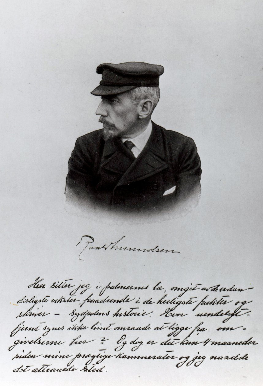 Roald Amundsens el yazmasının Açılış Sayfası by English School