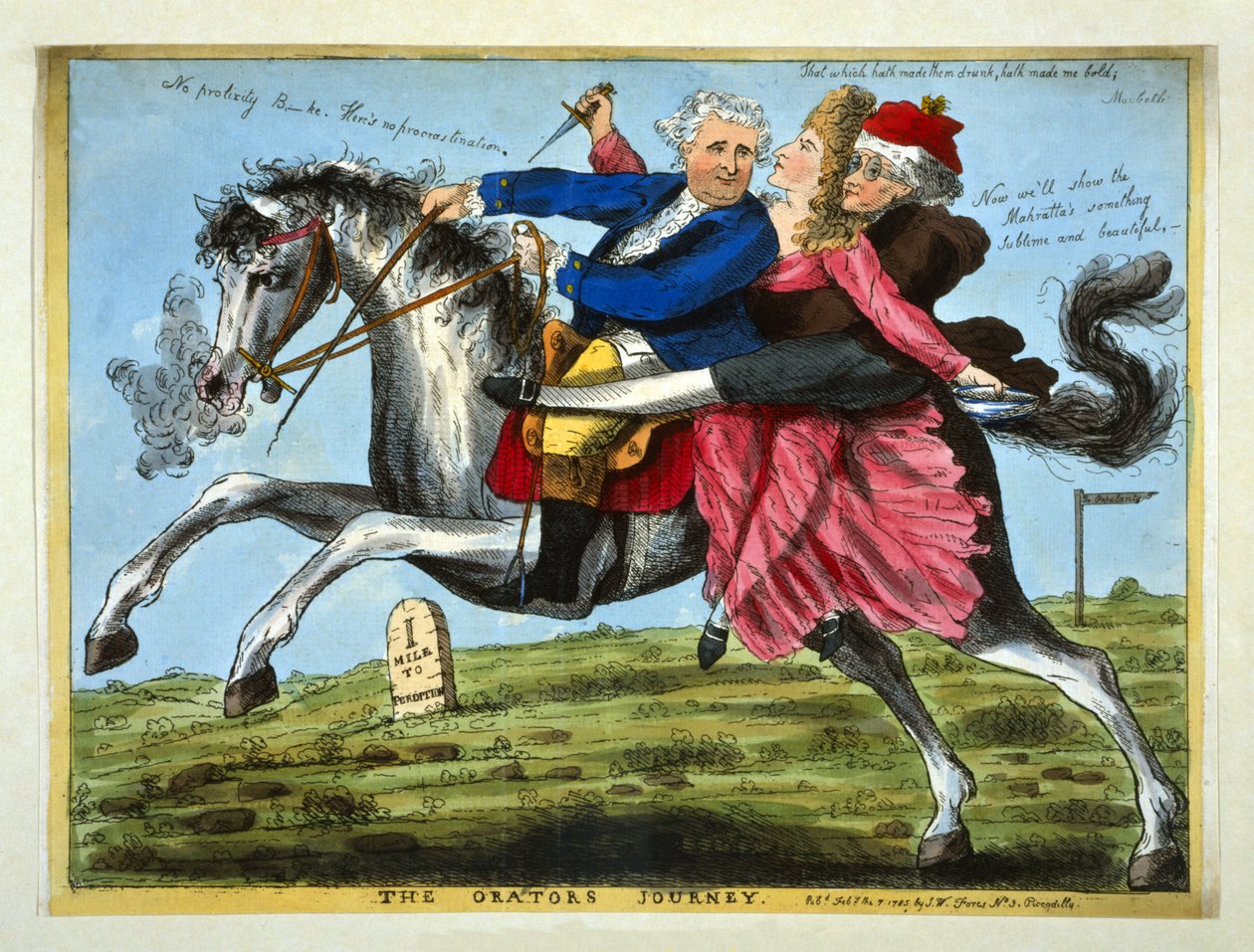 Hatipler Yolculuğu, pub. 1785 (el renkli gravür) by English School