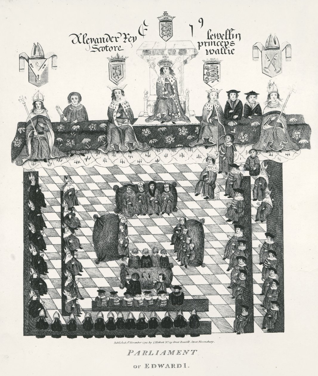 Edward Parlamentosu (1239-1307) c.1523 tarihli Wriothesley el yazmasından kopya, yayın. 1794