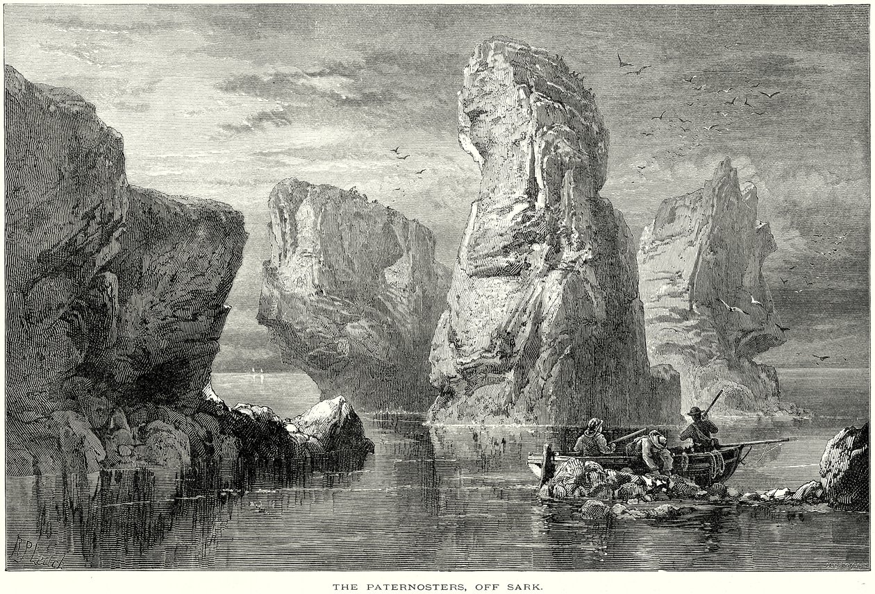 Paternosters, Sark açıklarında (gravür) by English School