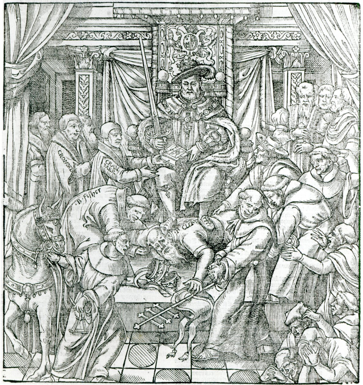 The Pope suppressed by King Henry VIII, 1534   by English School