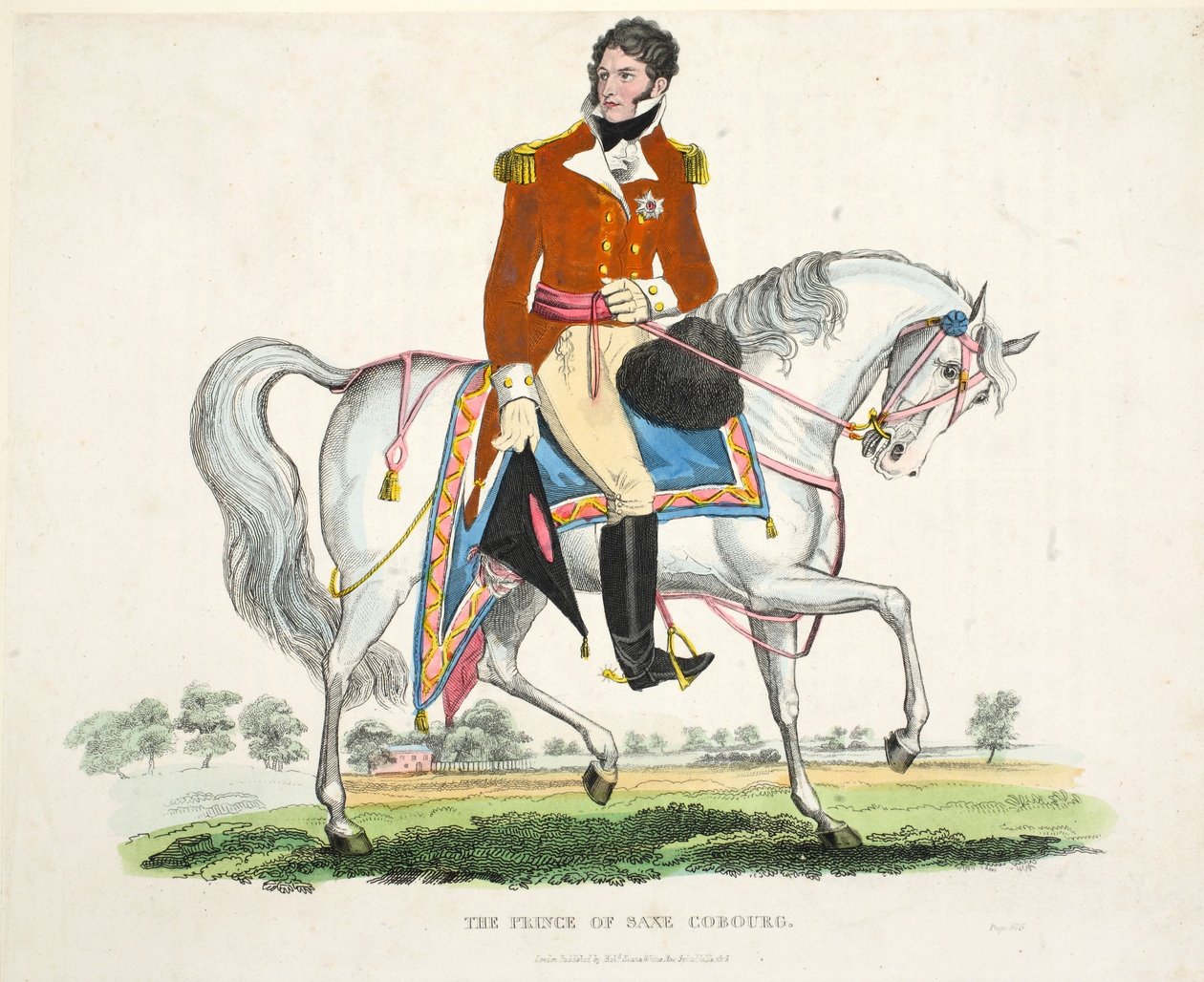Saxe Coburg Prensi, pub. Richard Evans, engr Romney, William Mudford