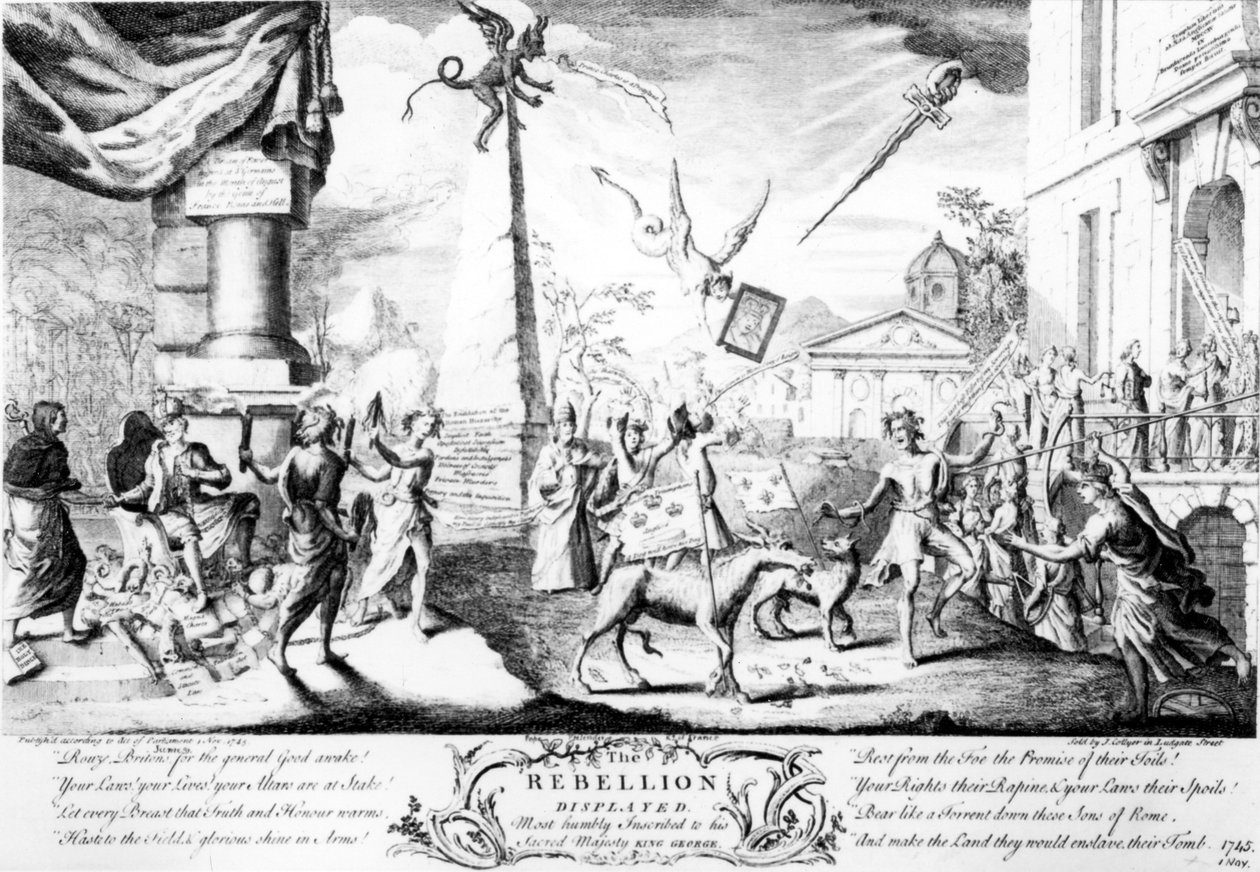 Görüntülenen İsyan, 1745 by English School