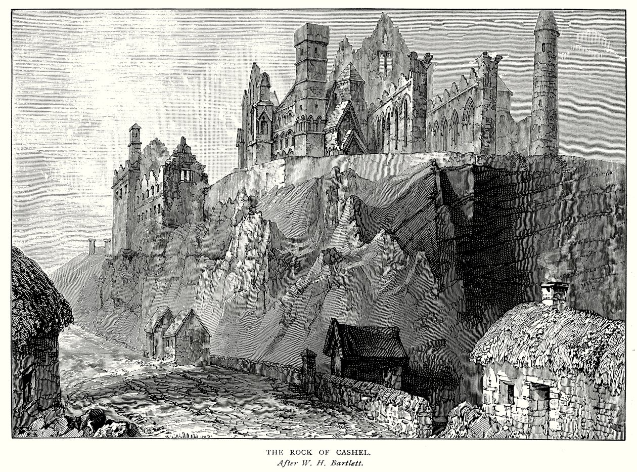 The Rock of Cashel (gravür) by English School