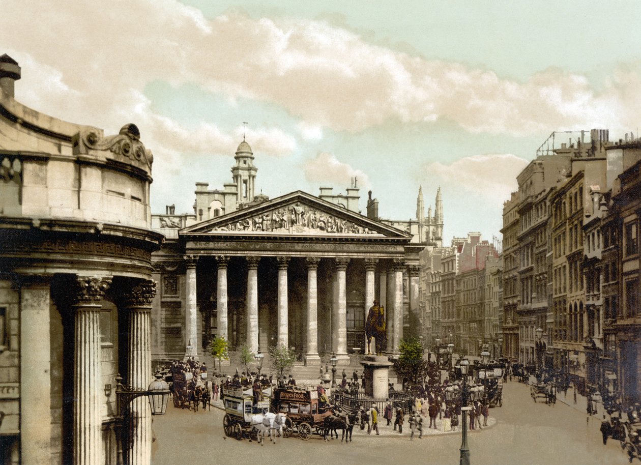 Royal Exchange, Londra (el ile renklendirilmiş fotoğraf) by English School