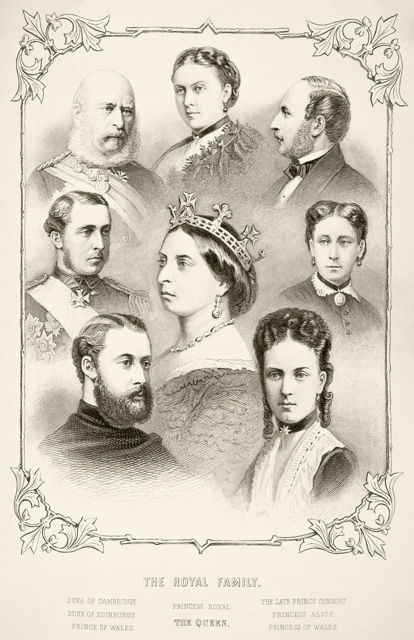 Kraliçe Victoria Kraliyet Ailesi, William Hickman Smith Aubrey (1858-1916) tarafından yazılan 