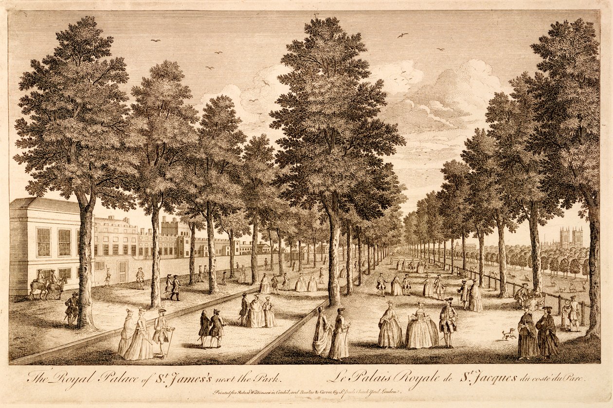 Parkın yanındaki St. James Kraliyet Sarayı by English School