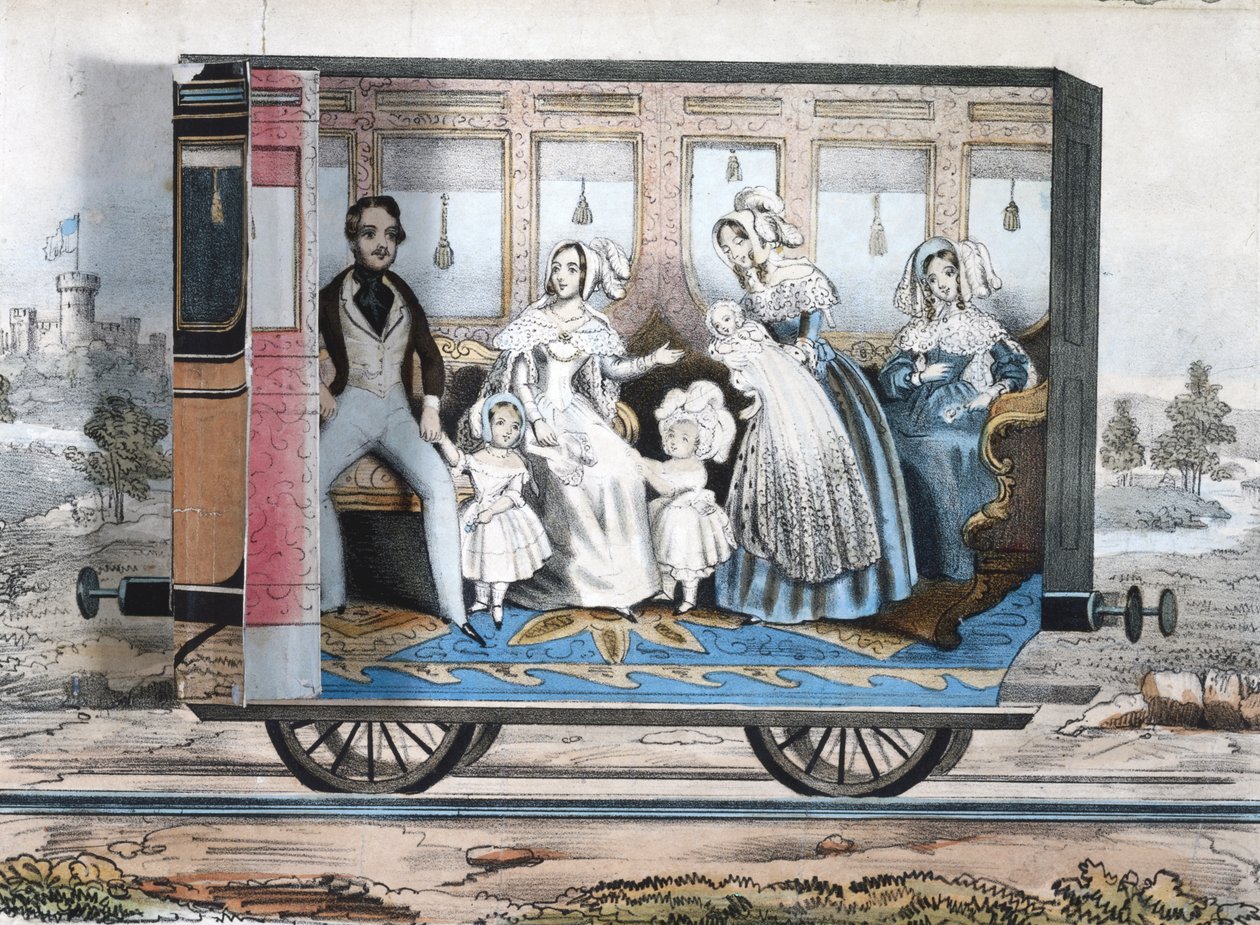 Kraliyet Demiryolu Arabası, c.1848 by English School
