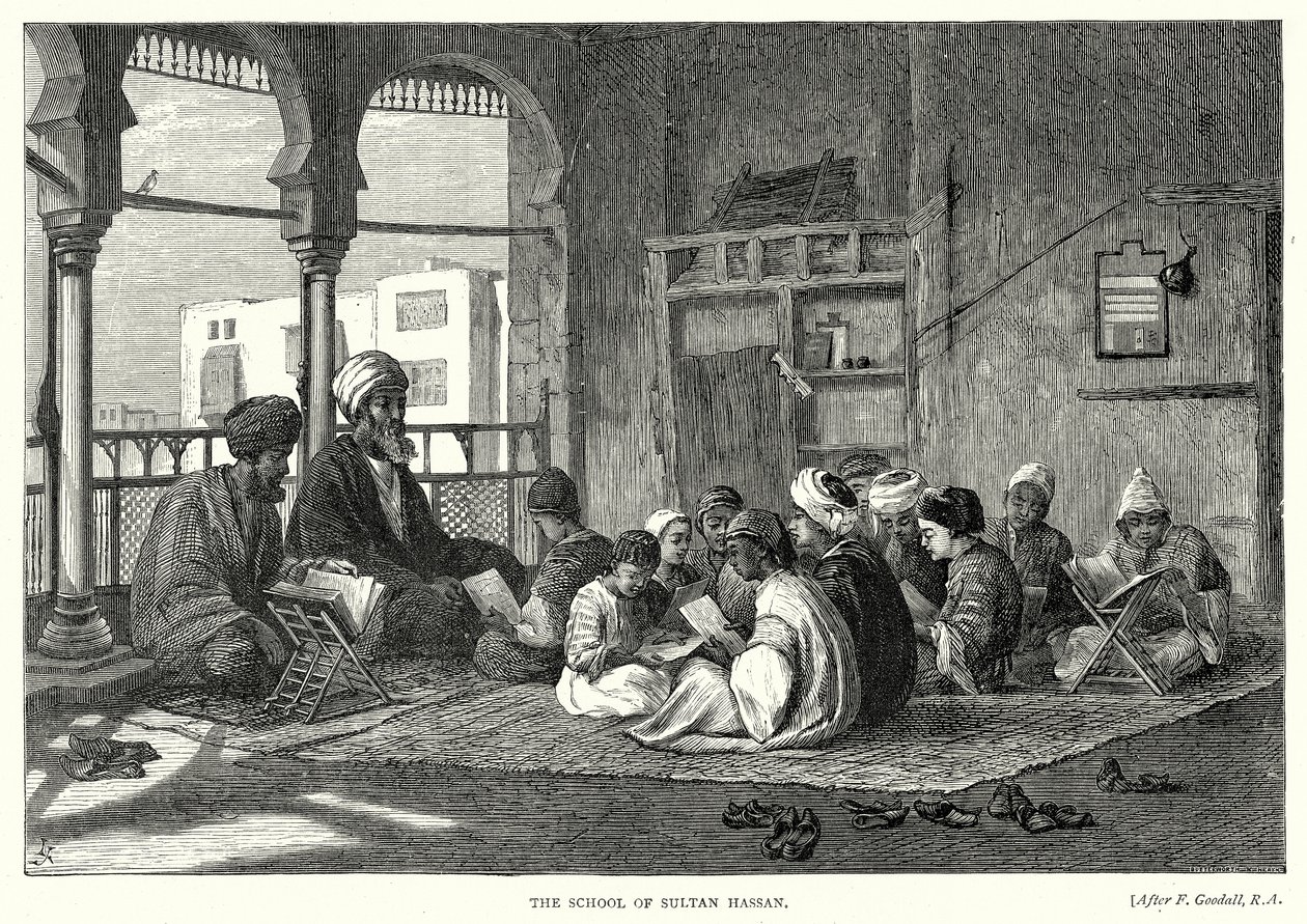 Sultan Hasan Okulu (gravür) by English School