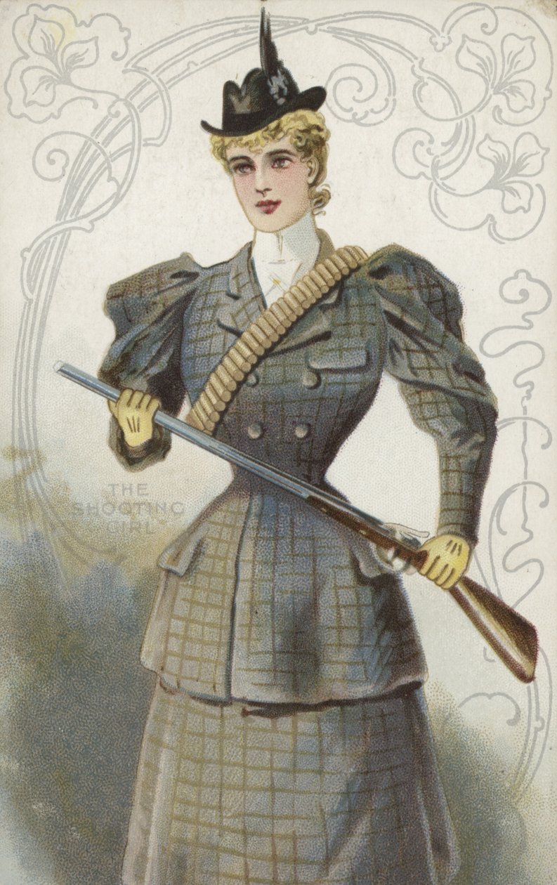 Ateş Eden Kız (chromolitho) by English School