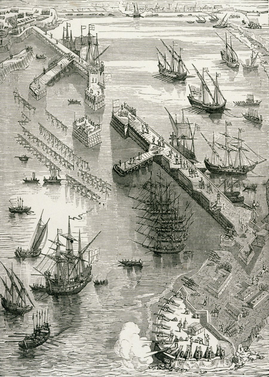 Ward, Lock and Co, Londra tarafından yayınlanan Emile de Bonnechose tarafından Fransa Tarihinden Rochelle Kuşatması, by English School