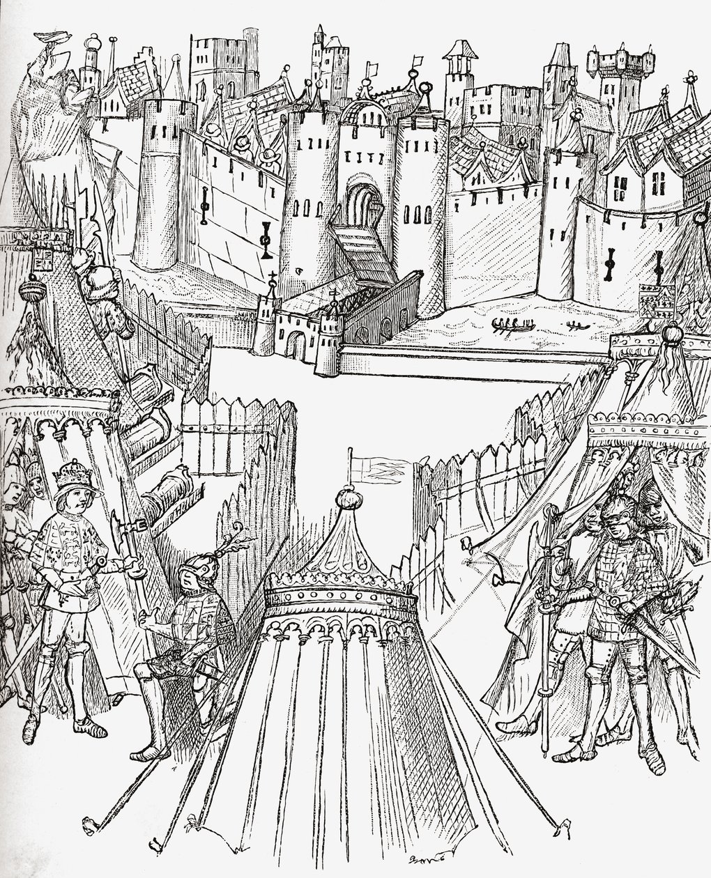 The Siege of Rouen, France in 1418, from 