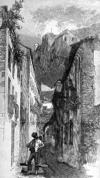 The Street Beneath the Alcazar, Malaga, İspanya, 
