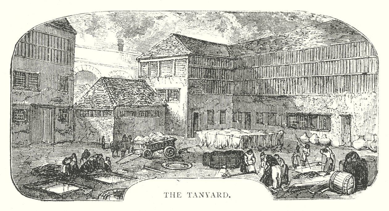 The Tanyard (gravür) by English School