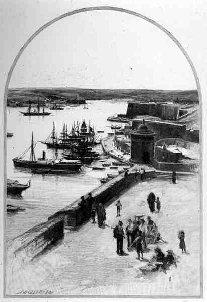 The Top of the Grand Harbour, Valletta, Malta, Cassell and Co. Ltd. tarafından yayınlanan 