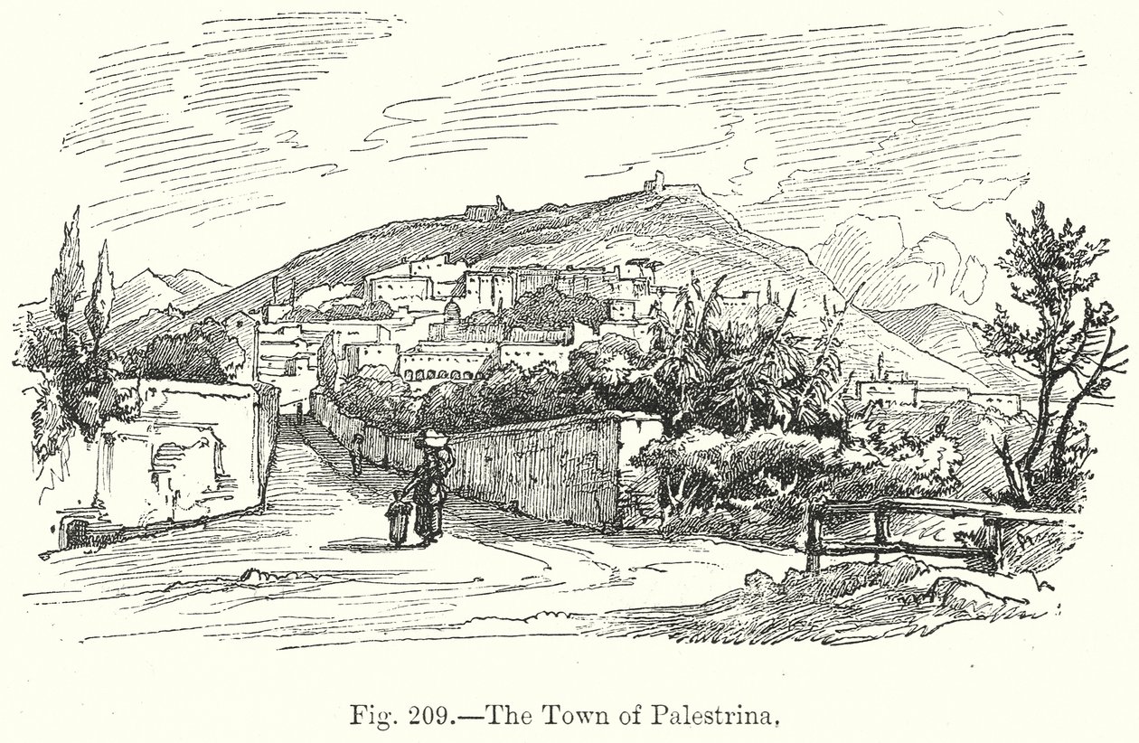 Palestrina Kasabası (gravür) by English School