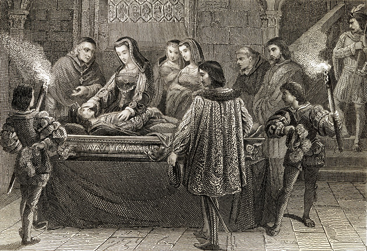 The burial of Philip the Handsome (1478-1506)  by English School