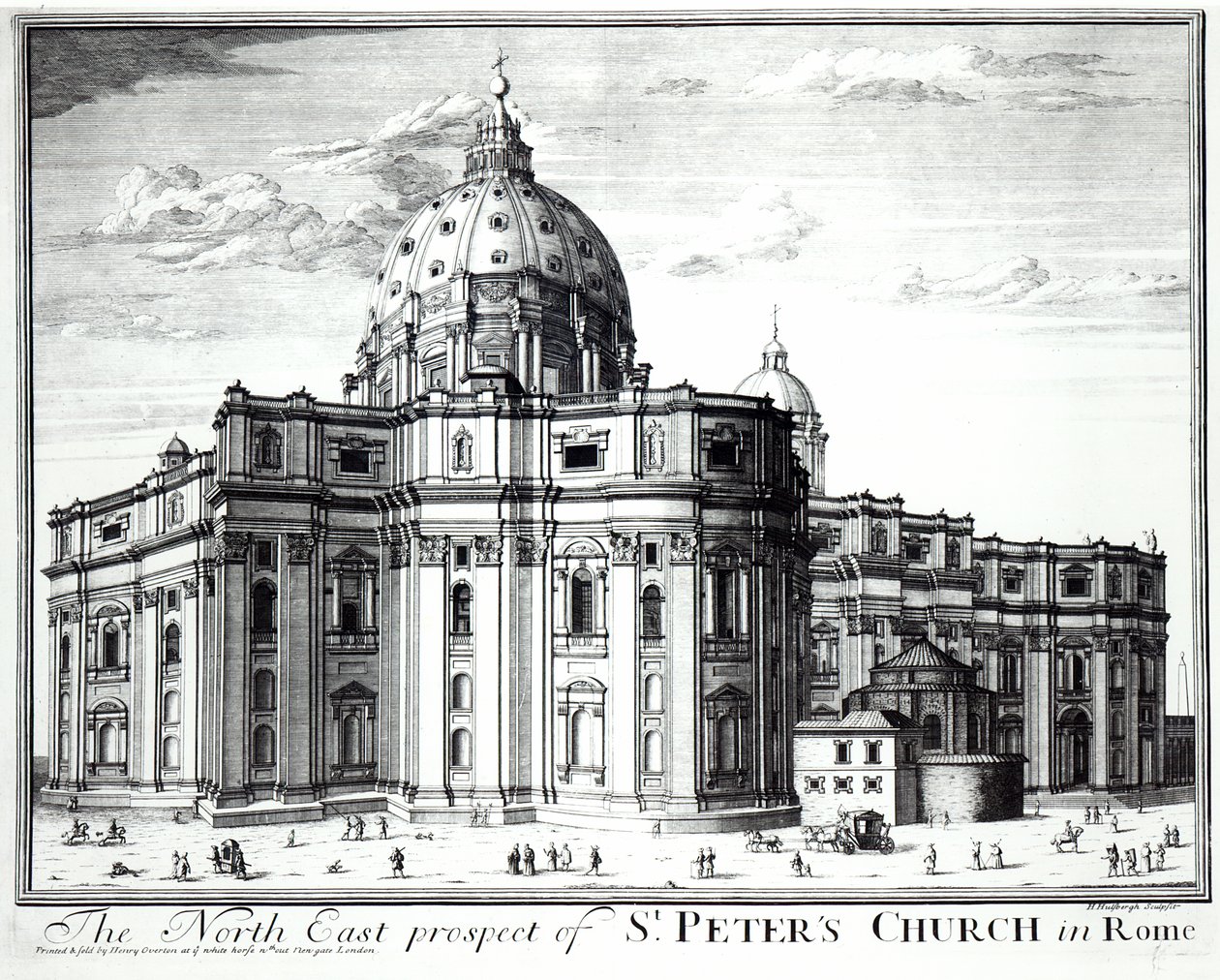 H. Hulfbergh tarafından oyulmuş St. Peters Kilisesi, Roma