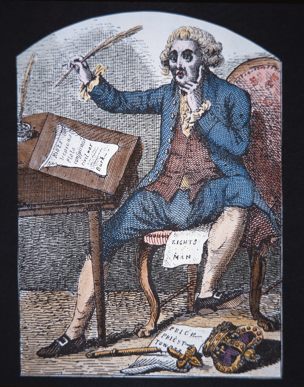 Thomas Paine (renkli taş) by English School