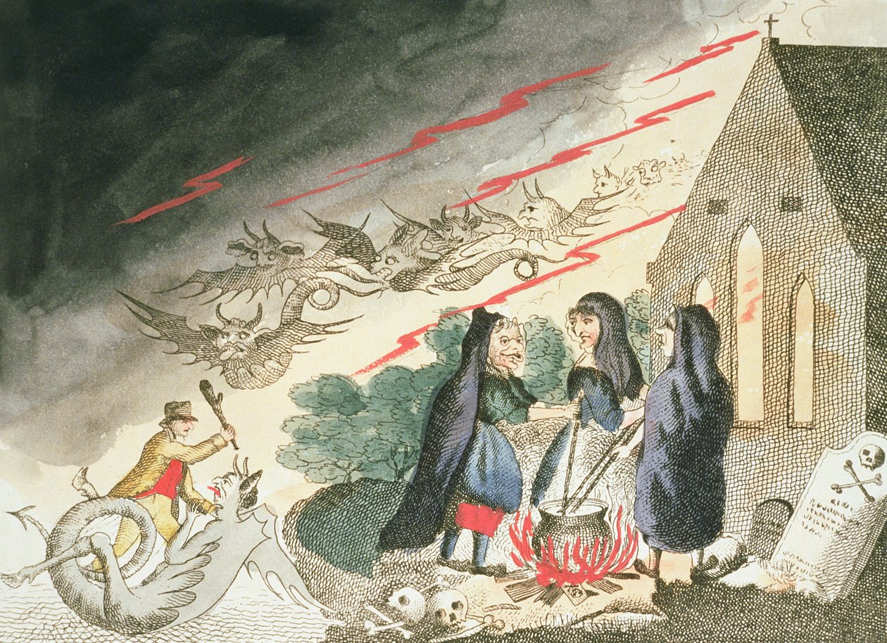 Mezarlıktaki Üç Cadı, c.1790