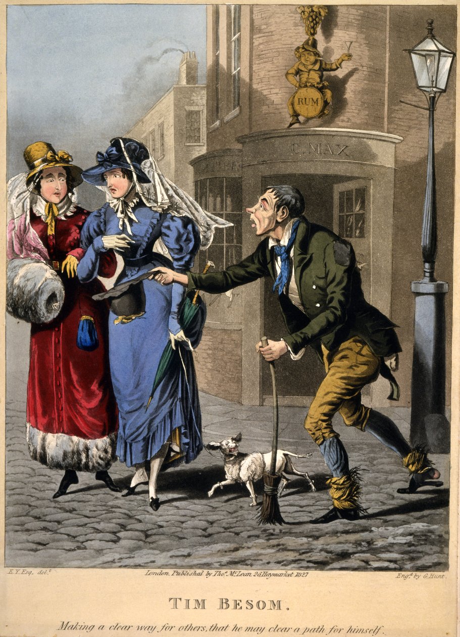 Tim Besom - kendisi için bir yol açabileceği başkaları için net bir yol yapmak. G Hunt, Pub tarafından oyulmuş. Thos. McLean, Londra, 1827 (el boyaması gravür) by English School