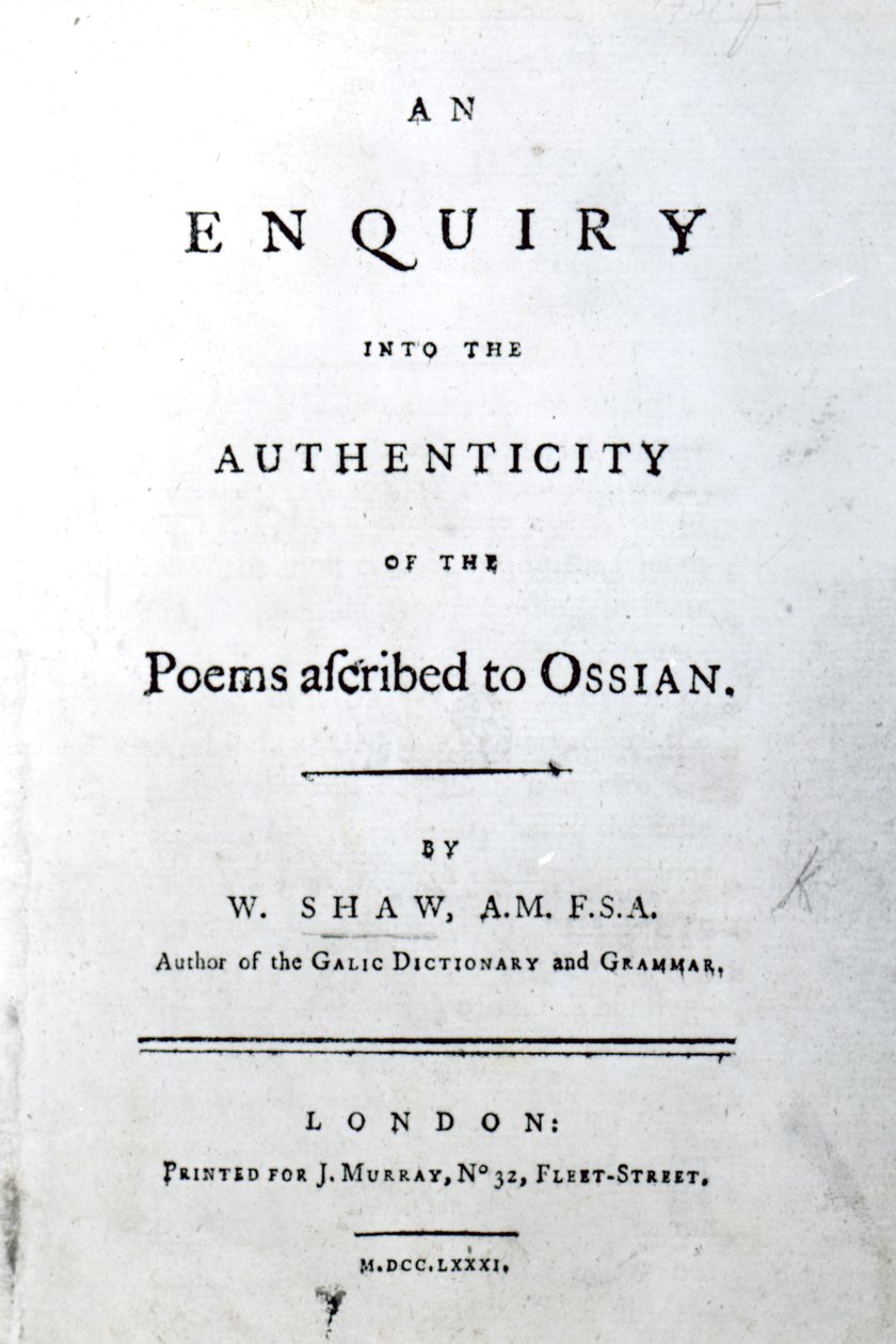 William Shaw tarafından Ossian