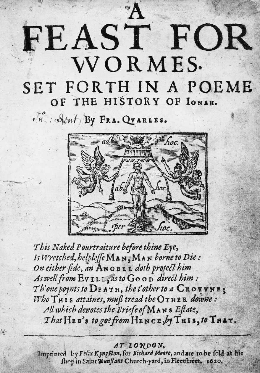 Francis Quarles, 1620 tarafından kaleme alınan Jonah Tarihinin Şiirinde ortaya konan Solucanlar Ziyafeti