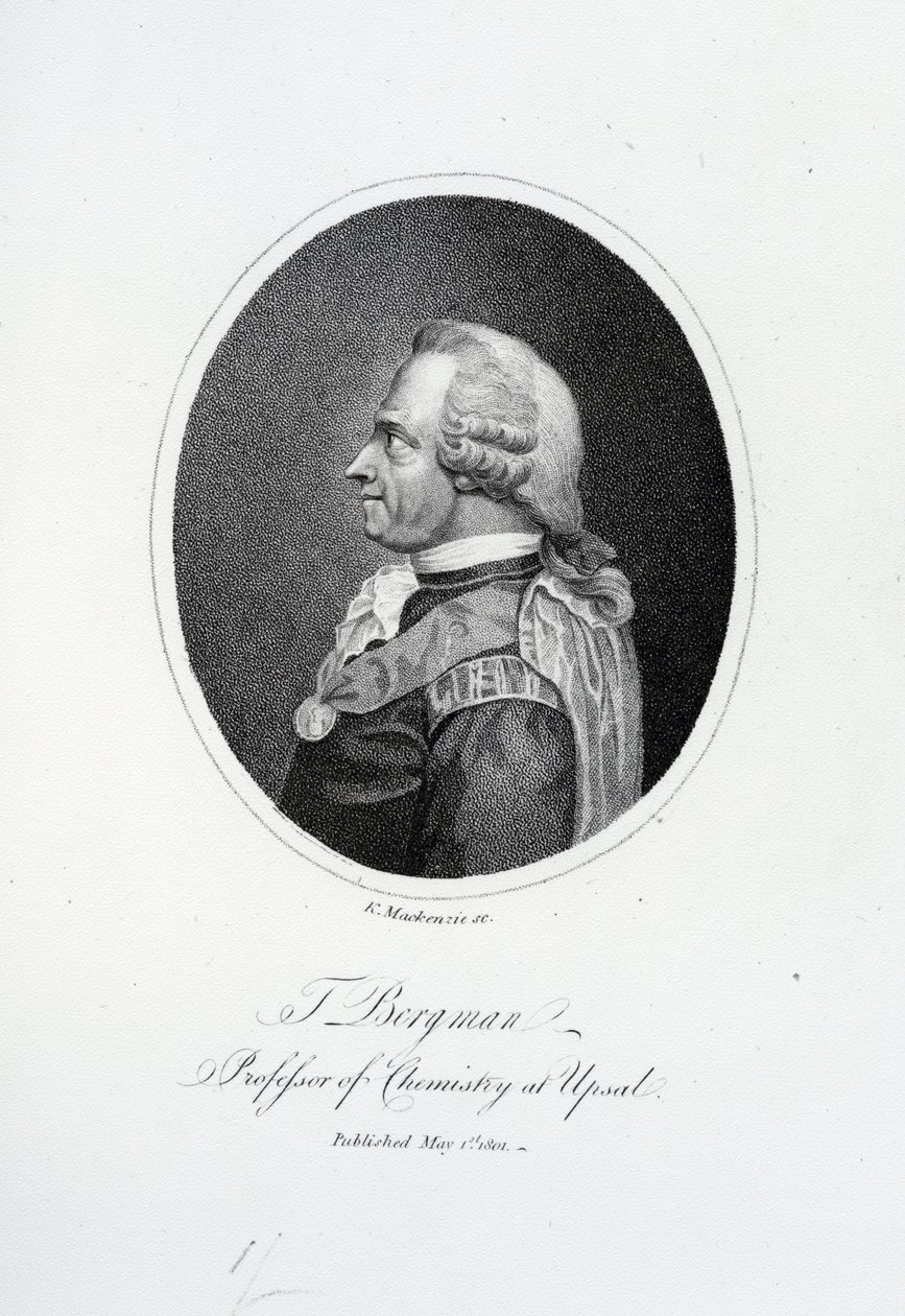 Torbern Olof Bergman, K. Mackenzie tarafından oyulmuş, 1801 by English School