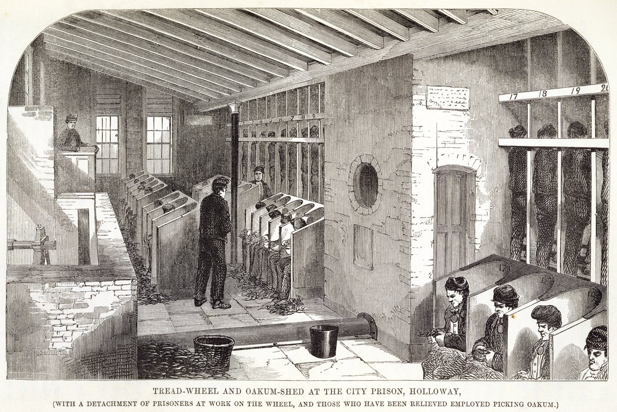 Henry Mayhew (1812-87) ve John Binny, 1862 tarafından Londra Suç Hapishaneleri ve Hapishane Yaşamı Sahnelerinden Şehir Hapishanesinde, Holloway