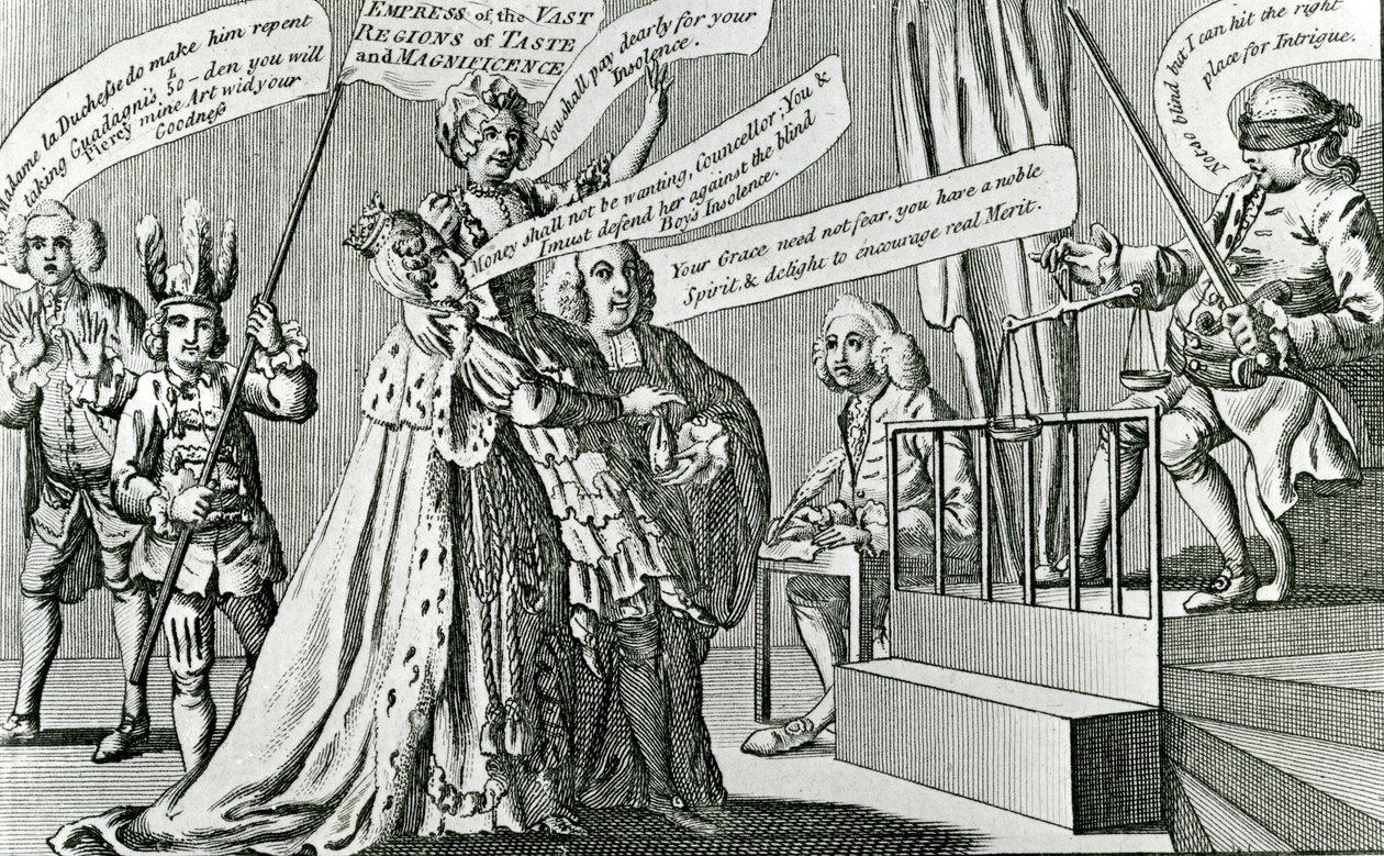 Geniş Zevk Bölgelerinin Egemen İmparatoriçesi Yargılaması, 1771 by English School