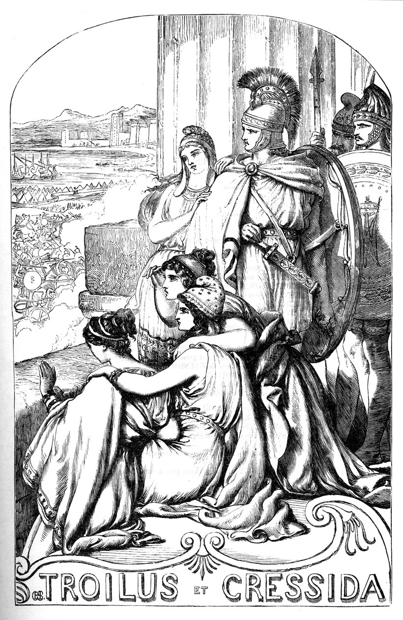 Troilus et Cressida - (Troilus ve Cressida) - “” William Shakespeare tarafından tamamlanan eserler”” 1866 - Bu baskının çizimleri ve genel biçimi, Cassell