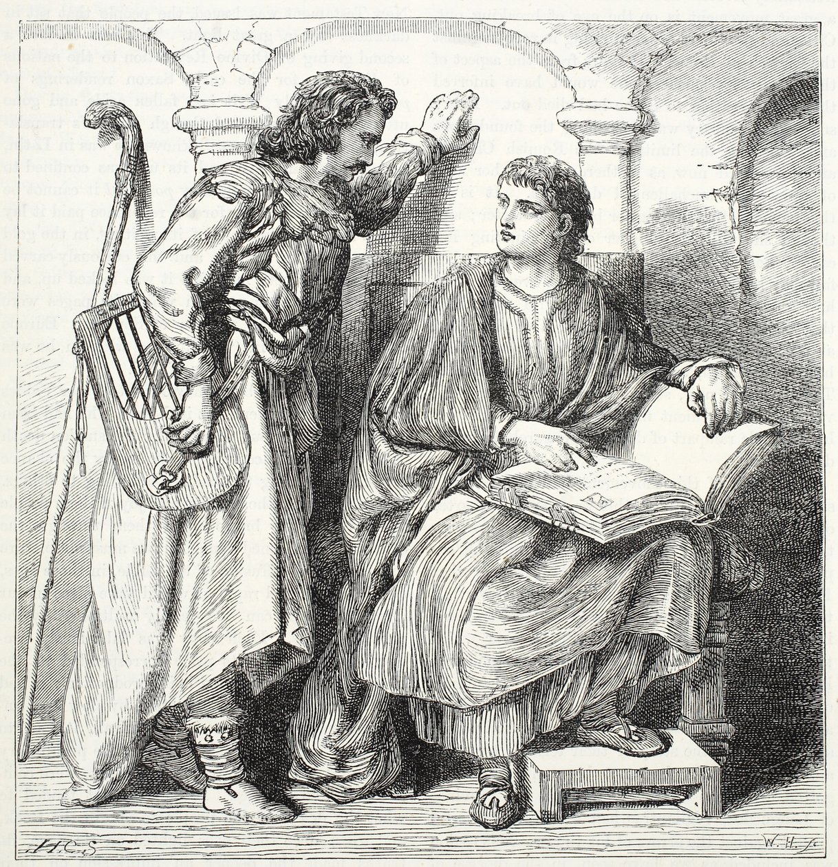 Troubadour ve Barbe, James Aitken Wylie (1808-1890) tarafından yazılan Protestanlığın Tarihinden bir örnek, pub. 1878 by English School